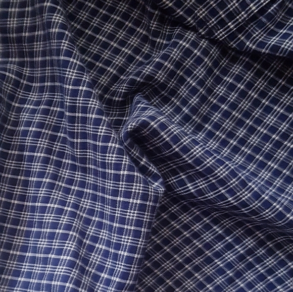 MADEWELL Blue Paid Pullover Shirt - Picture 7 of 10